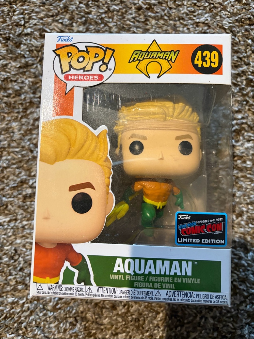 Aquaman Funko Pop New York Comic Con Limited Edition #439